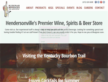 Tablet Screenshot of bluegrassbeverages.com